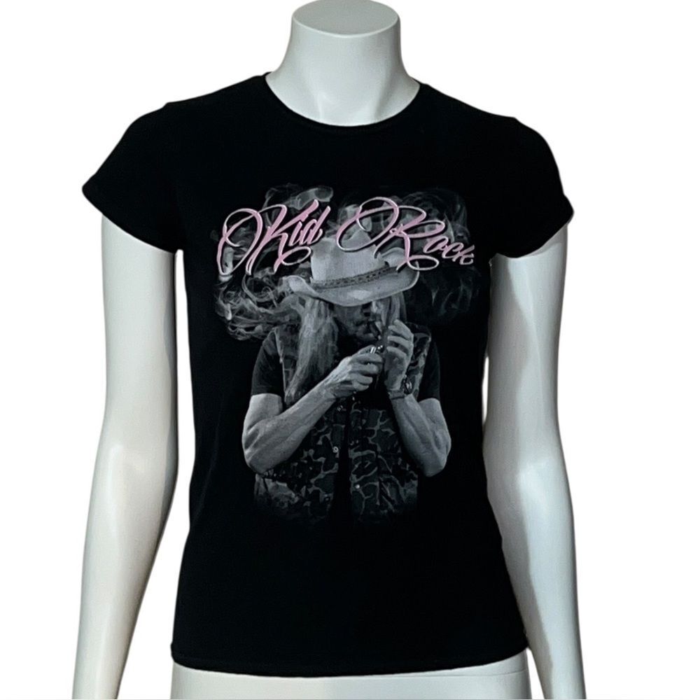 Kid Rock Women's "Bad Reputation” Tour 2022 Concert T-Shirt Black XS No Tag EUC
